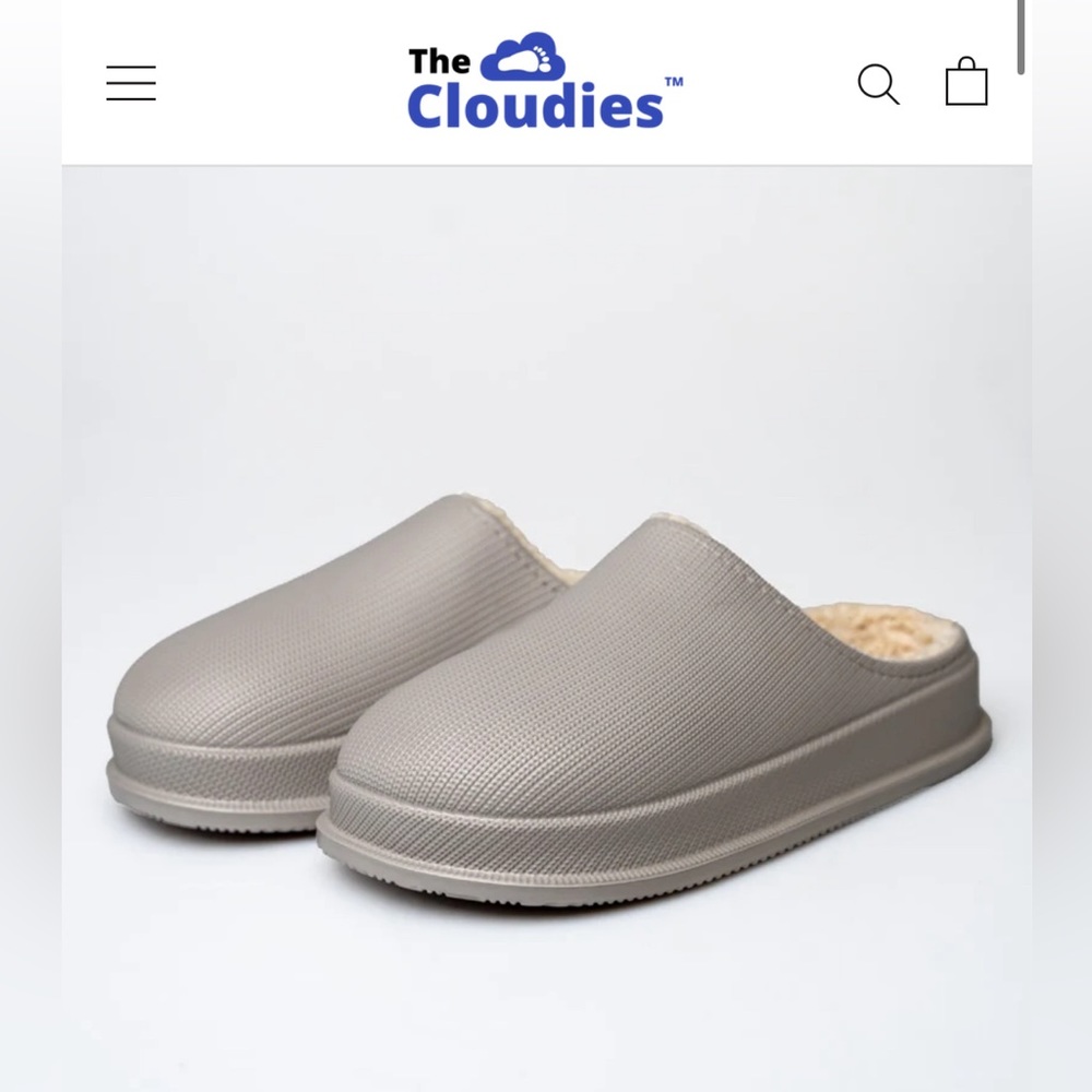 Cloudies grey slippers